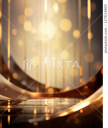 Advertising poster background for cosmetics and skin care. Black and gold tone, beautiful and luxurious. 127619905