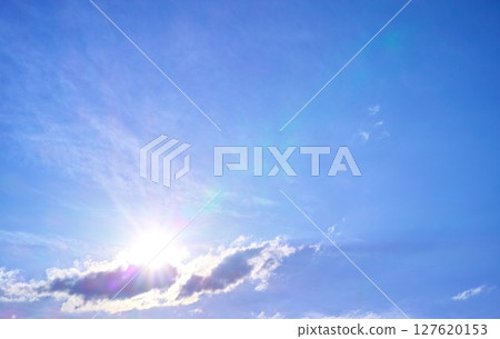 藍色的天空和雲圖像 127620153