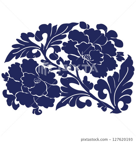 pattern with Beautiful flowers,floral On white background. pattern with Beautiful flowers,floral On white background. 127620193