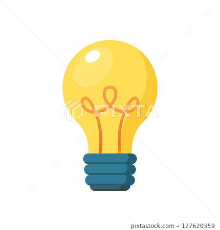 Edison or filament light bulb. Vector cartoon illustation Edison or filament light bulb. Vector cartoon illustation 127620359
