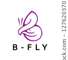 Minimal Butterfly Logo with Negative Space 127620370