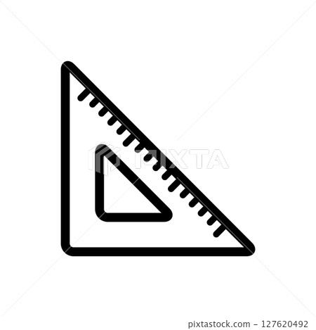 Stationery_Monochrome_Set square_Right angle triangle 127620492