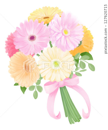 Illustration of a bouquet of gerberas Illustration of a bouquet of gerberas 127620715