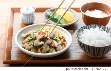 竹莢魚南蠻漬套餐 127621272