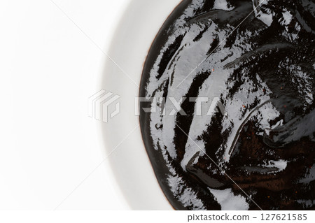 Sweet bean sauce in a small dish Sweet bean sauce in a small dish 127621585