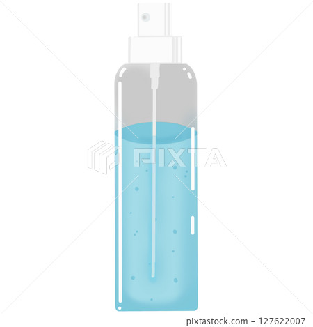plastic bottle with alcohol spray	 127622007
