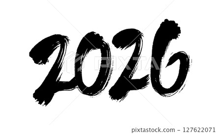 New Year's material_Handwritten calligraphy for 2026 New Year's material_Handwritten calligraphy for 2026 127622071
