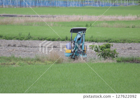 Small power shovel civil engineering work Small power shovel civil engineering work 127622092