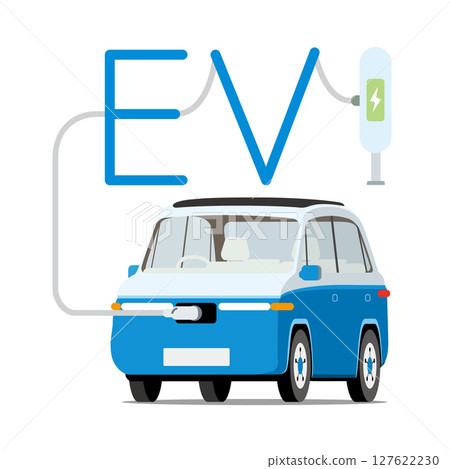 在充電站充電的 EV 電動汽車 127622230
