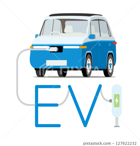 在充電站充電的 EV 電動汽車 127622232