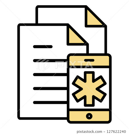 Illustration icon material: medical document file 127622240