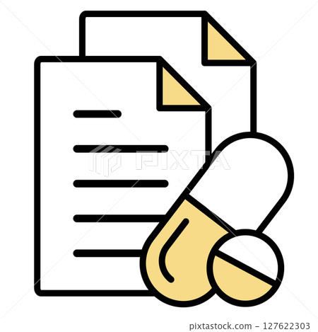 Illustration icon material: medical document file Illustration icon material: medical document file 127622303
