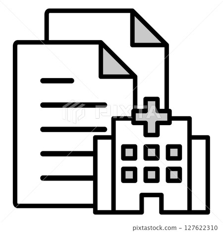 Illustration icon material: medical document file 127622310