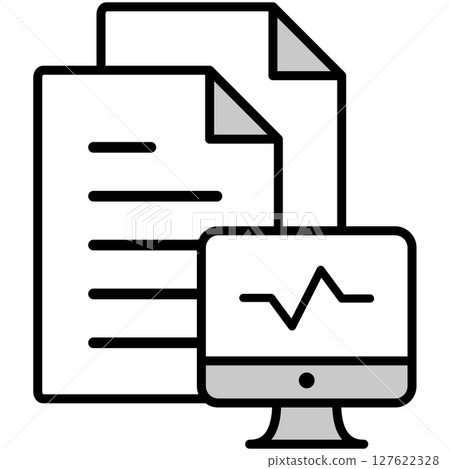 Illustration icon material: medical document file Illustration icon material: medical document file 127622328