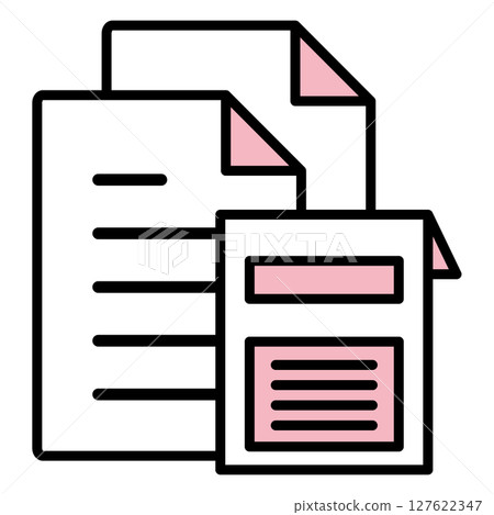 Illustration icon material: medical document file 127622347