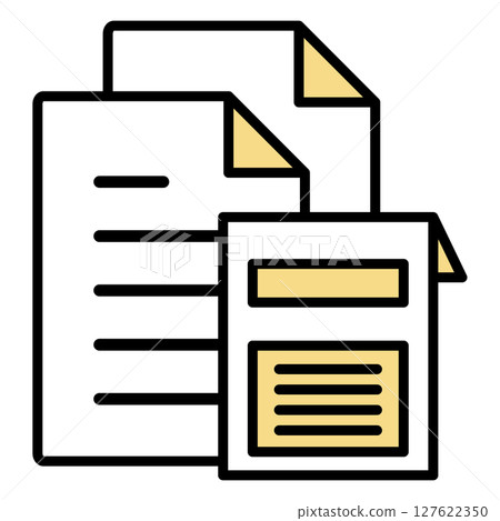 Illustration icon material: medical document file 127622350