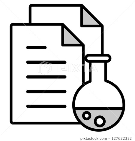 Illustration icon material: medical document file 127622352