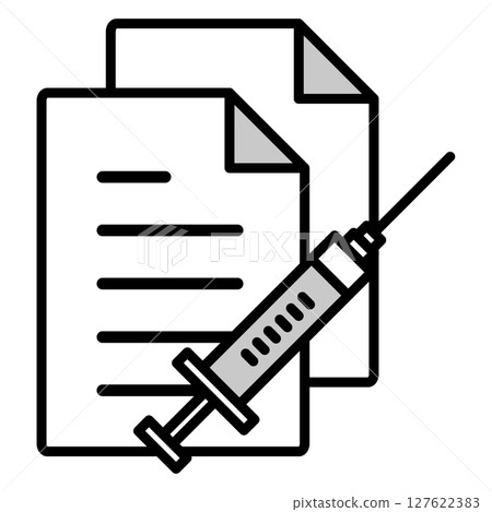 Illustration icon material: medical document file 127622383