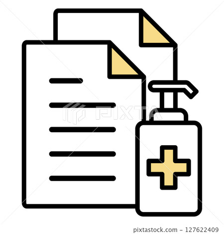 Illustration icon material: medical document file 127622409