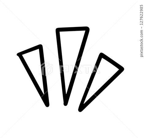 Icons expressing emotions of surprise, attention, and awareness. Surprised effect emoji, manga symbol. Hand-drawn vector illustration 127622985