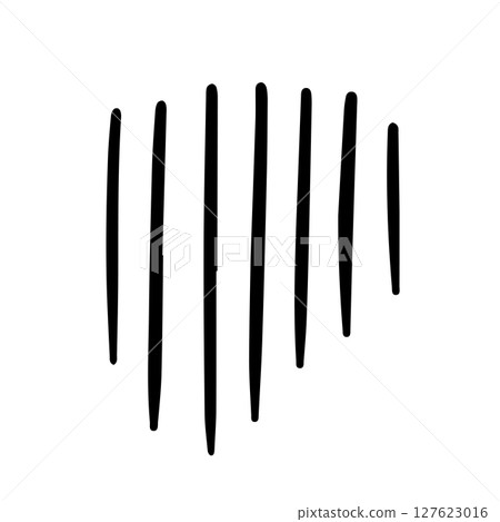 Cartoon drooping lines on a face when you're depressed. Image icon representing shock, anxiety, gloomy, dark feelings. 127623016