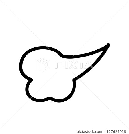Steam and hand-drawn illustration icons. Leaking air, steam, wind. Vector illustration of a cloud-like bubble. 127623018
