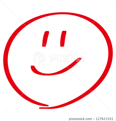 Hand-drawn illustration of a smiling face Hand-drawn illustration of a smiling face 127623101