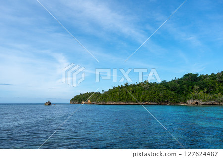 Lia beach on Waleakodi Island, Togian archipelago, Sulawesi, Indonesia 127624487