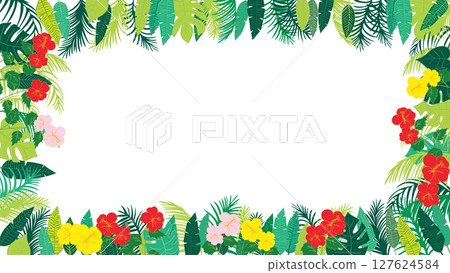 Tropical material frame 2 (16:9) perfect for summer 127624584