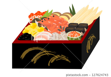 向量圖的新年食物 向量圖的新年食物 127624743