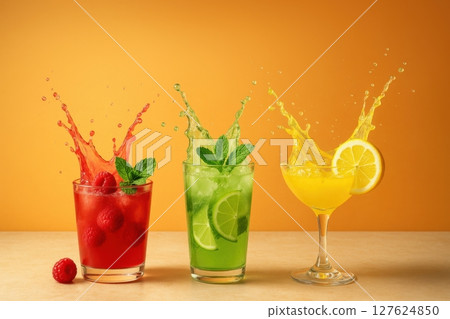 Dynamic Splash, Mocktails with Text Area 127624850