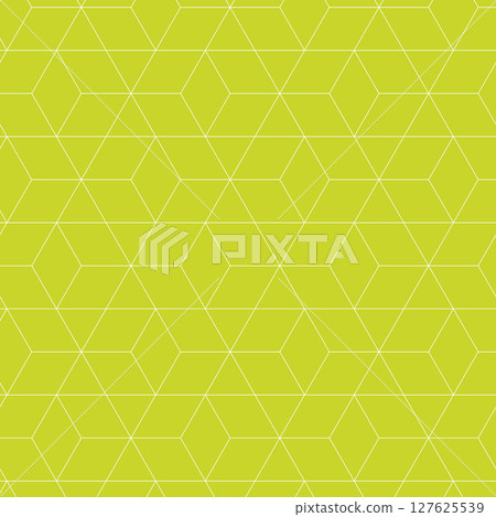 Seamless thin line rhombus pattern abstract geometric swatch compatible yellow green 127625539