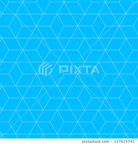 Seamless thin line rhombus pattern abstract geometric swatch ready light blue 127625541