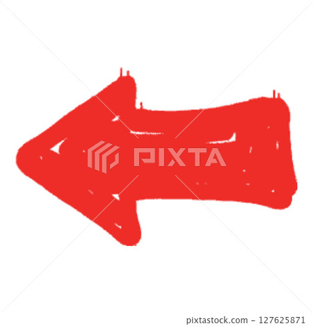 Red Left Arrow Graffiti 127625871