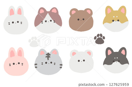 Animal face icons 127625959