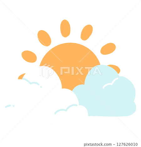 The sun peering from the clouds 127626010