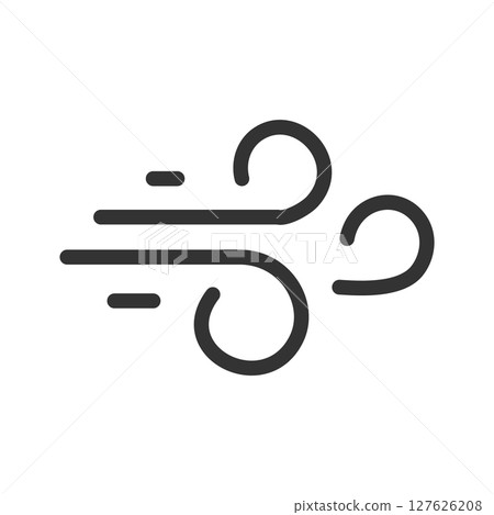 Wind icon illustration Weather/air flow 127626208