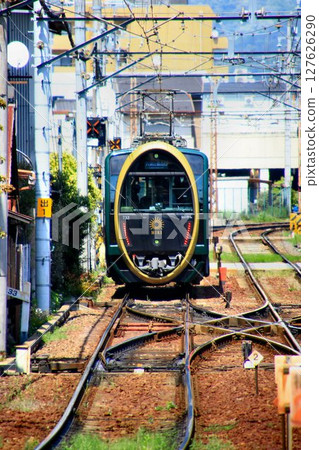 通往「鞍馬、貴船」、「比叡山」的鐵路線…也有山間鐵道的感覺【睿山電鐵】700系列732號「比叡山” 127626290