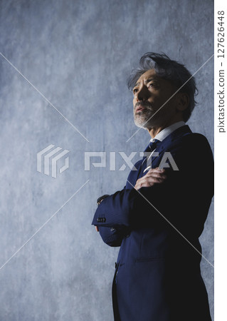 Gray-haired businessman Gray-haired businessman 127626448
