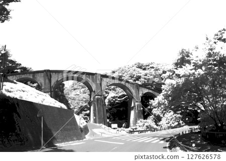 Landscape with a bridge Landscape with a bridge 127626578