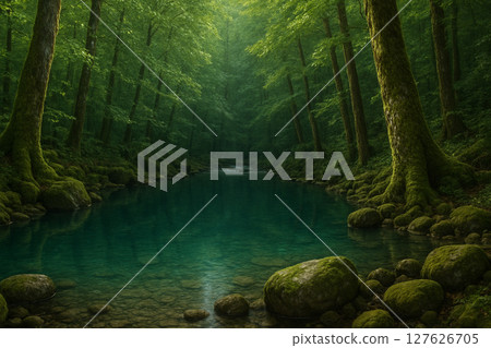 美麗的海濱，您可以在那裡游泳 127626705