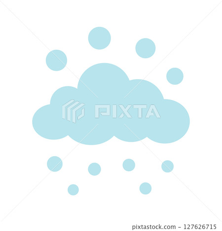 表示雪的天氣圖示插圖 表示雪的天氣圖示插圖 127626715