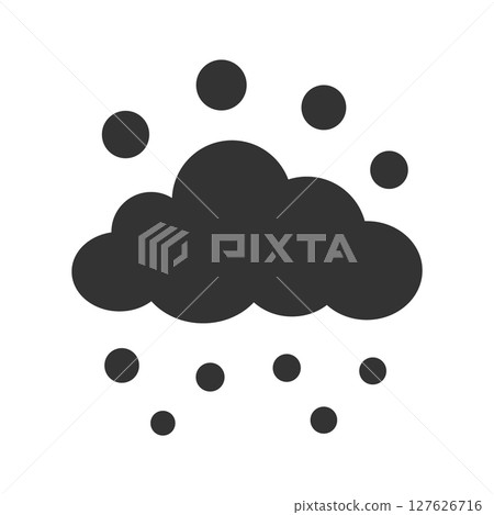 表示雪的天氣圖示插圖 127626716