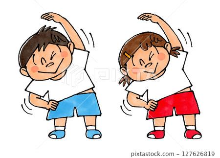 孩子們做體操 127626819