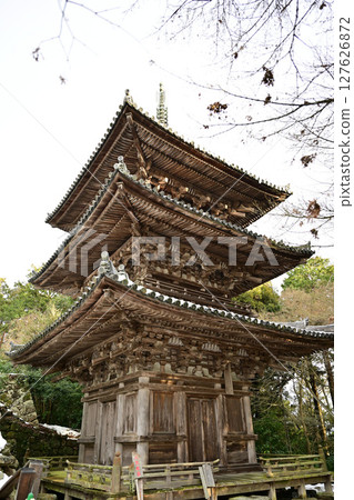 Shiga Prefecture Azuchi Castle Ruins Three-story Pagoda 127626872