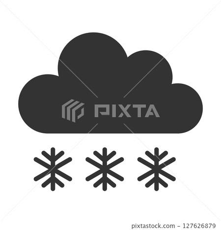 Simple vector image showing winter snowfall 127626879
