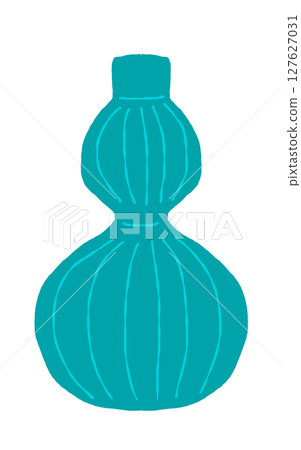Hand drawn line art vase. Doodle clay pottery illustration. Isolated vector illustration for home decor and design, greeting card, banner, poster, label. 127627031