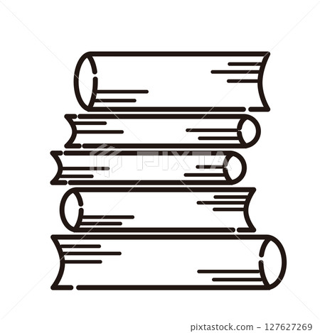 堆疊書籍的插圖 127627269