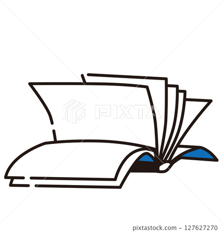翻頁書的簡單向量插圖 127627270