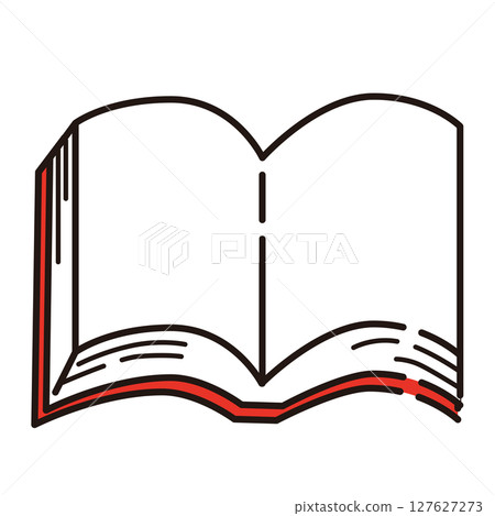 Simple vector illustration of a book spread Simple vector illustration of a book spread 127627273